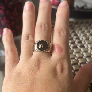 Gold and Black 8 Ball Ring